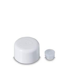 Zeige Details für Doppelwand-Verschluss, weiß, PP – Gewinde 18 mm, Höhe 24,6 mm Bild von Doppelwand-Verschluss, weiß, PP – Gewinde 18 mm, Höhe 24,6 mm