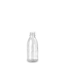 Zeige Details für Enghalsflasche 100 ml, klares Glas, GL 22 (rund) Bild von Enghalsflasche 100 ml, klares Glas, GL 22 (rund)