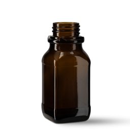 Zeige Details für 100 ml eckige Weithalsflasche aus Braunglas (GL32) Bild von 100 ml eckige Weithalsflasche aus Braunglas (GL32)