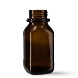 Zeige Details für 250 ml eckige Weithalsflasche aus Braunglas, GL45 Bild von 250 ml eckige Weithalsflasche aus Braunglas, GL45