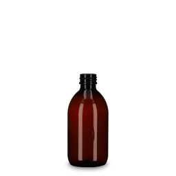 Zeige Details für 300 ml PET-Rundflasche, braun, PP28 (Rundschulter) Bild von 300 ml PET-Rundflasche, braun, PP28 (Rundschulter)