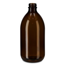 Zeige Details für Enghalsflasche 500 ml, Braunglas, GL 25, rund Bild von Enghalsflasche 500 ml, Braunglas, GL 25, rund