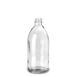 Zeige Details für Enghalsflasche 500 ml, klares Glas, rund, GL 25 Bild von Enghalsflasche 500 ml, klares Glas, rund, GL 25