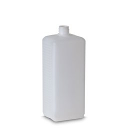 Zeige Details für 1000 ml HDPE-Vierkantflasche natur mit RD25-Gewinde, rechteckig Bild von 1000 ml HDPE-Vierkantflasche natur mit RD25-Gewinde, rechteckig