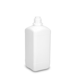Zeige Details für HDPE-Vierkantflasche 1000 ml, weiß, Enghals OV32 Bild von HDPE-Vierkantflasche 1000 ml, weiß, Enghals OV32