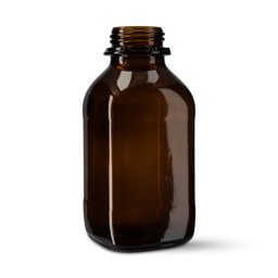 Zeige Details für Weithalsglas 1 L, eckig, Braunglas mit GL54-Gewinde Bild von Weithalsglas 1 L, eckig, Braunglas mit GL54-Gewinde