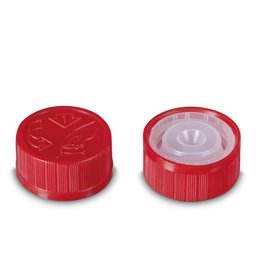 Zeige Details für Drück‑Dreh-Verschluss HDPE ND 28, rot (mit Spritzeinsatz Ø2 mm) Bild von Drück‑Dreh-Verschluss HDPE ND 28, rot (mit Spritzeinsatz Ø2 mm)