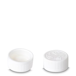 Zeige Details für Drück-Dreh-Verschluss ND28, weiß mit EPE-Schaumeinlage (HD/PP) Bild von Drück-Dreh-Verschluss ND28, weiß mit EPE-Schaumeinlage (HD/PP)