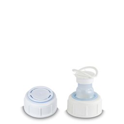 Zeige Details für Hochziehverschluss PE, weiß – Gewinde RD45, 22,4 mm Bild von Hochziehverschluss PE, weiß – Gewinde RD45, 22,4 mm