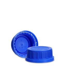 Zeige Details für Originalitätsverschluss aus PP, blau – Gewinde GL 54 W Bild von Originalitätsverschluss aus PP, blau – Gewinde GL 54 W