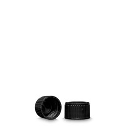 Zeige Details für Schraubkappe PP28, schwarz, mit Seitenriffelung und Innenkonus Bild von Schraubkappe PP28, schwarz, mit Seitenriffelung und Innenkonus