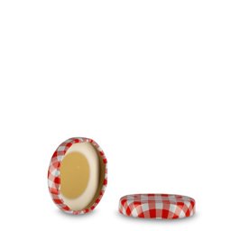 Zeige Details für Twist-Off Schraubdeckel TO 43 aus Weißblech, kariert rot/weiß Bild von Twist-Off Schraubdeckel TO 43 aus Weißblech, kariert rot/weiß