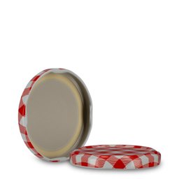Zeige Details für Twist-Off Deckel Weißblech rot/weiß kariert, Gewinde TO 66 (66 mm) Bild von Twist-Off Deckel Weißblech rot/weiß kariert, Gewinde TO 66 (66 mm)