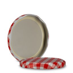 Zeige Details für Twist-Off-Verschluss 82 mm aus Weißblech, rot-weiß kariert Bild von Twist-Off-Verschluss 82 mm aus Weißblech, rot-weiß kariert