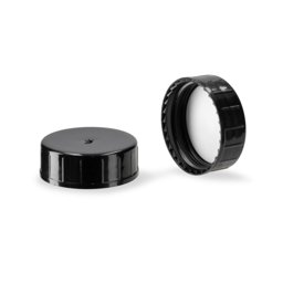 Zeige Details für PP-Schraubverschluss, schwarz mit EPE-Einlage, Gewinde ND32 (805 46 A für WH) Bild von PP-Schraubverschluss, schwarz mit EPE-Einlage, Gewinde ND32 (805 46 A für WH)
