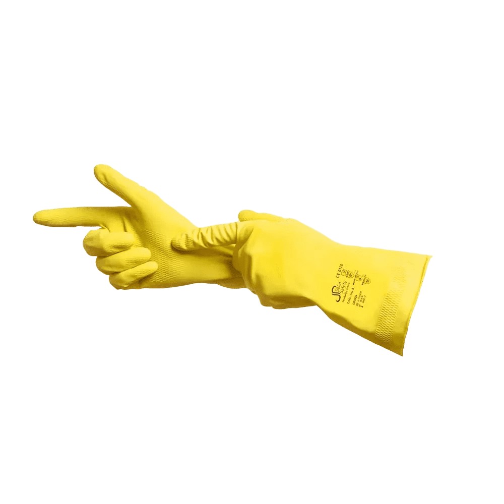 Bild von Chemikalienschutzhandschuh aus Latex mit Vliesinnenfutter – SolidSafety
