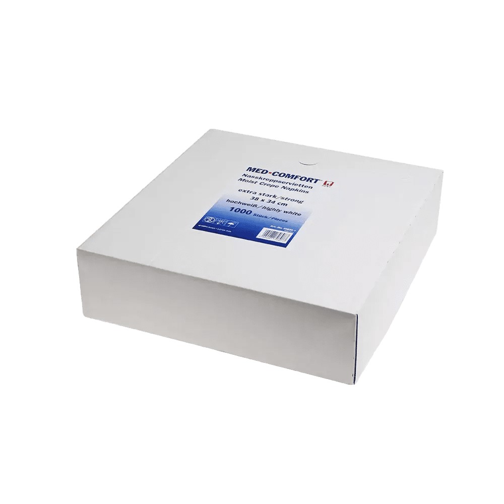 Bild von Dental Einmal Nasskreppservietten, 34 x 38 cm, weiß, Med-Comfort
