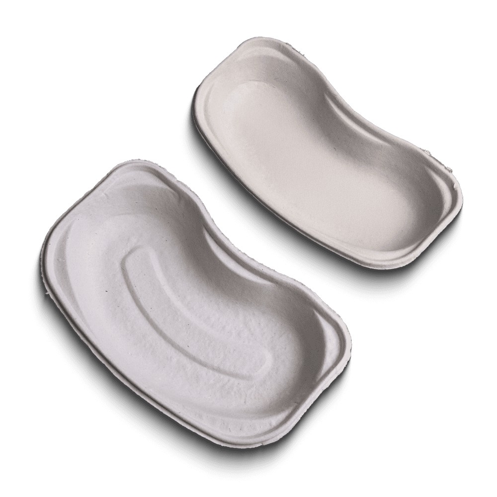 Bild von Einmal Faserstoff Nierenschale, grau, 255 x 150 x 45 mm, 700 ml