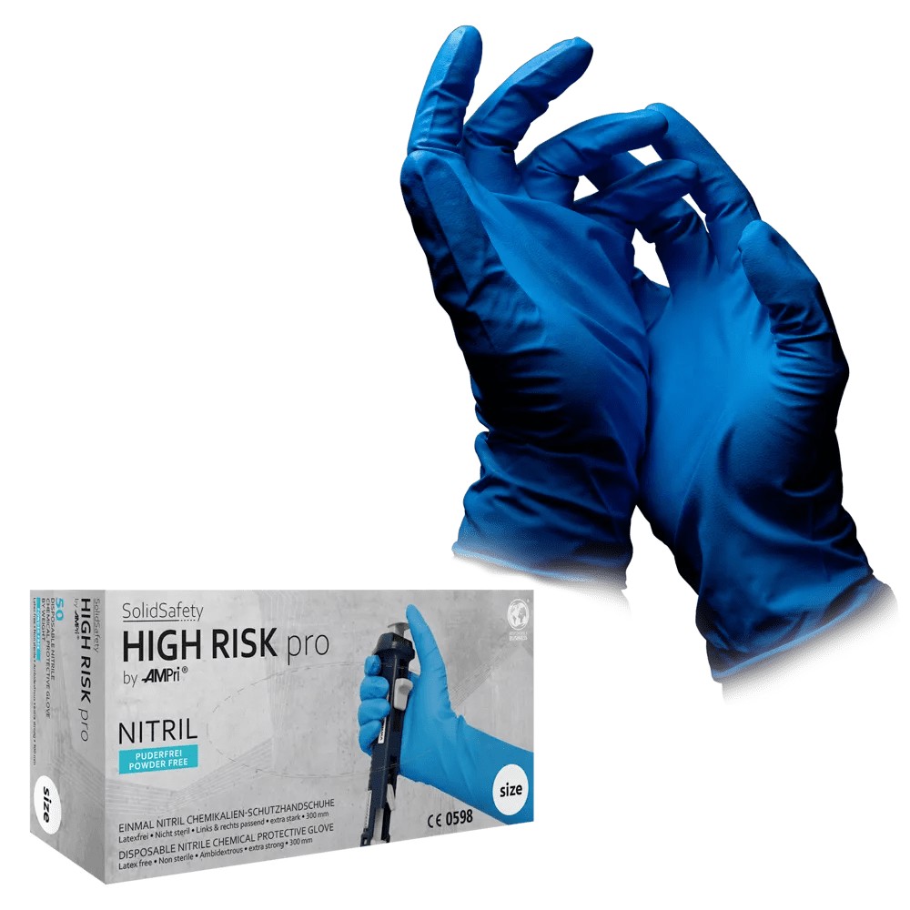 Bild von Solidsafety High Risk Pro Nitril Einmalhandschuhe - Premium, puderfrei