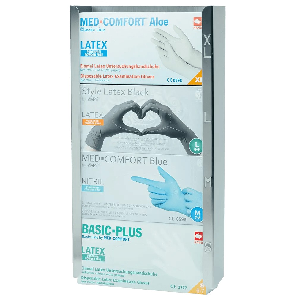 Bild von Einmalhandschuh Spender, Handschuh-Dispenserhalter, 260 x 515 x 98 mm, Edelstahl