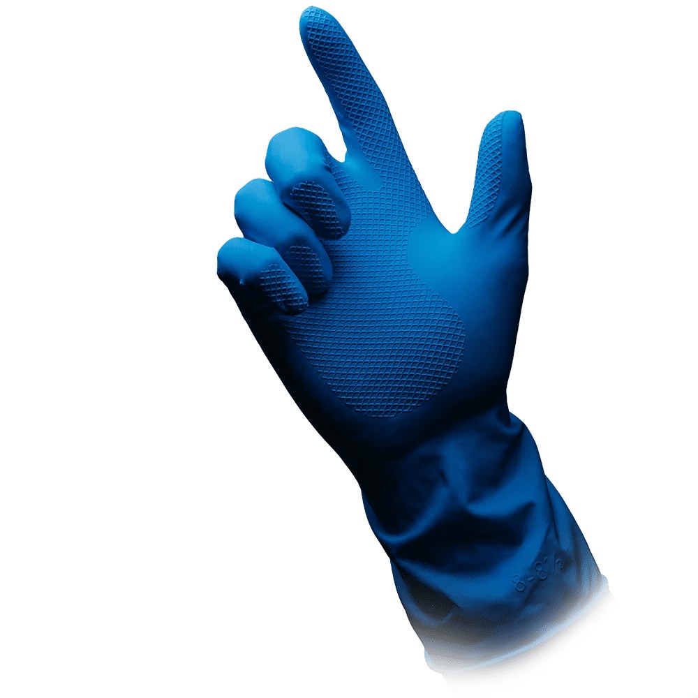 Bild von Haushaltshandschuhe aus Latex, baumwollbeflockt – Clean-Comfort