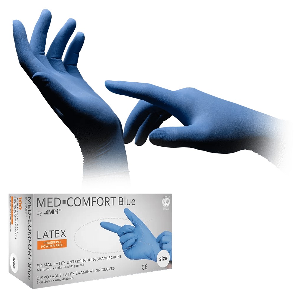 Bild von Med-Comfort Latex-Einweghandschuhe, ungepudert, Premium