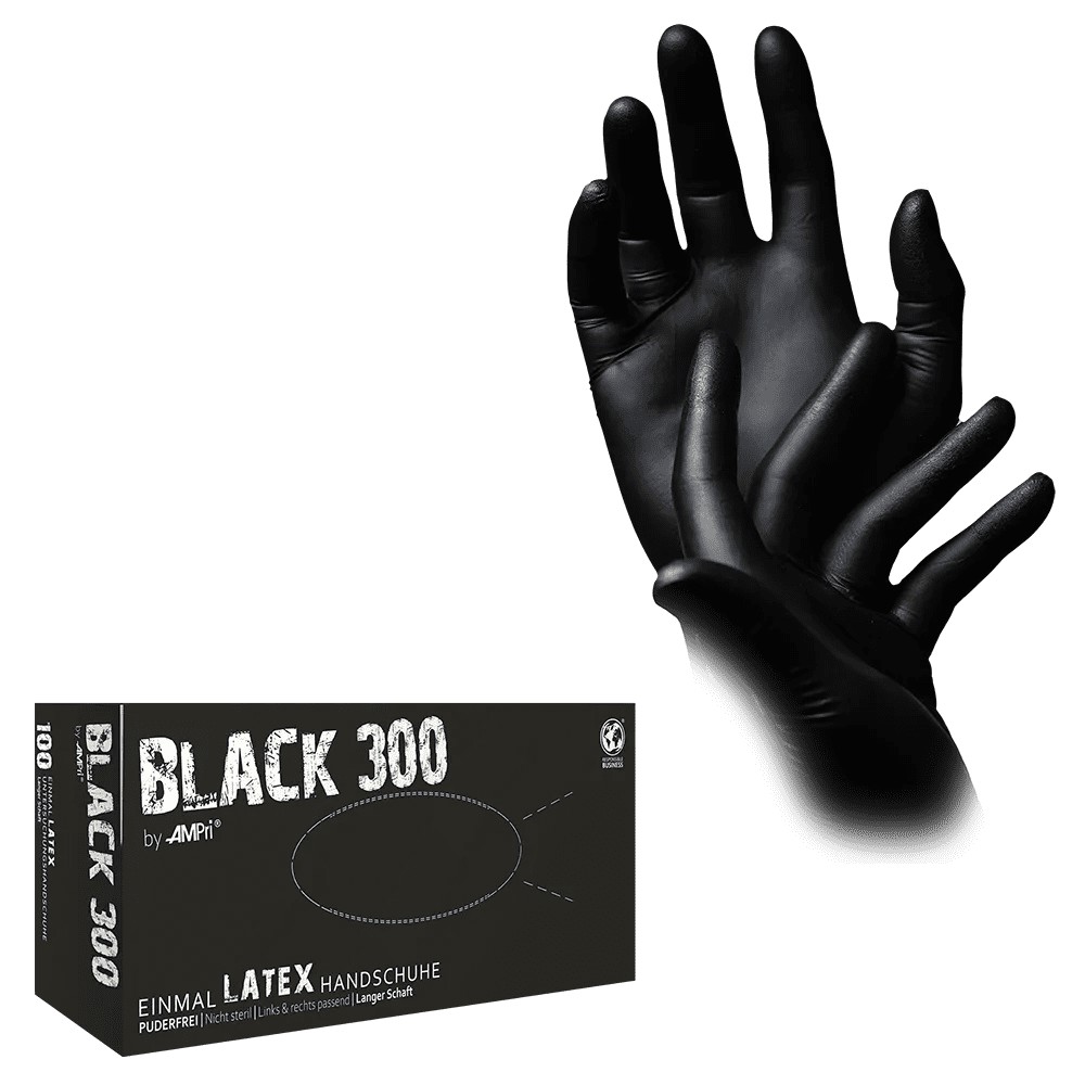 Bild von Latex Einweghandschuhe Premium ungepudert, volltexturiert