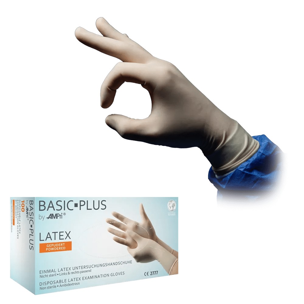 Bild von Latex Einweghandschuhe, gepudert – Basic-Plus