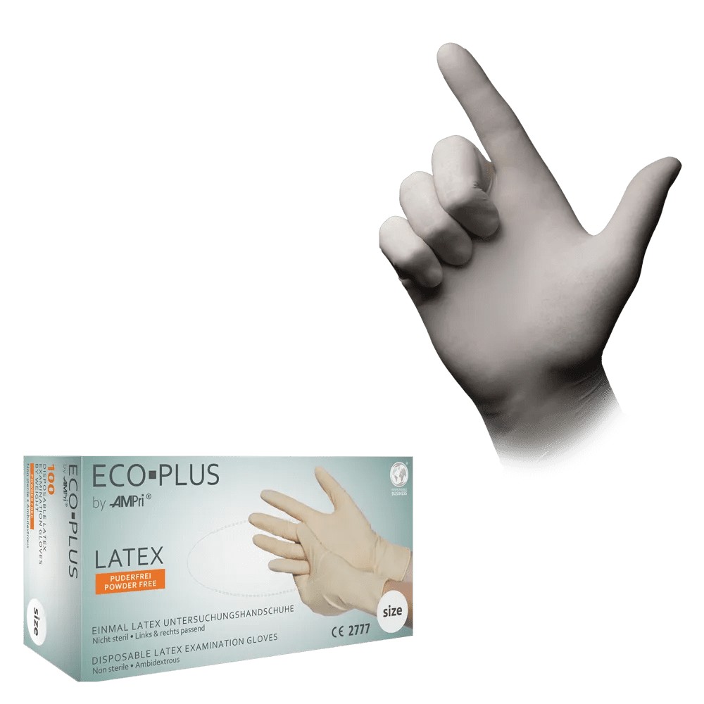 Bild von Latex Einweghandschuhe ungepudert – Eco-Plus Classic