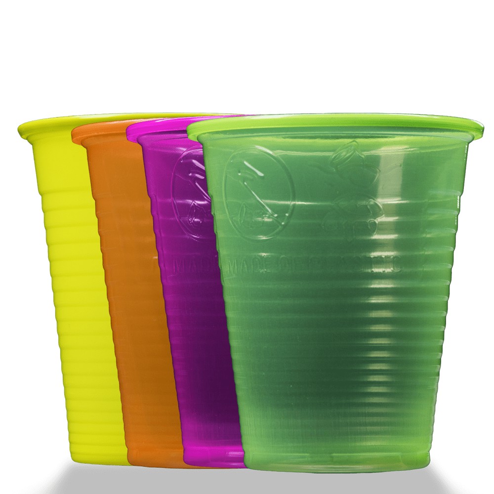 Bild von Mundspülbecher Tutti Frutti, 800 Stück, ca. 180 ml, diverse Farben