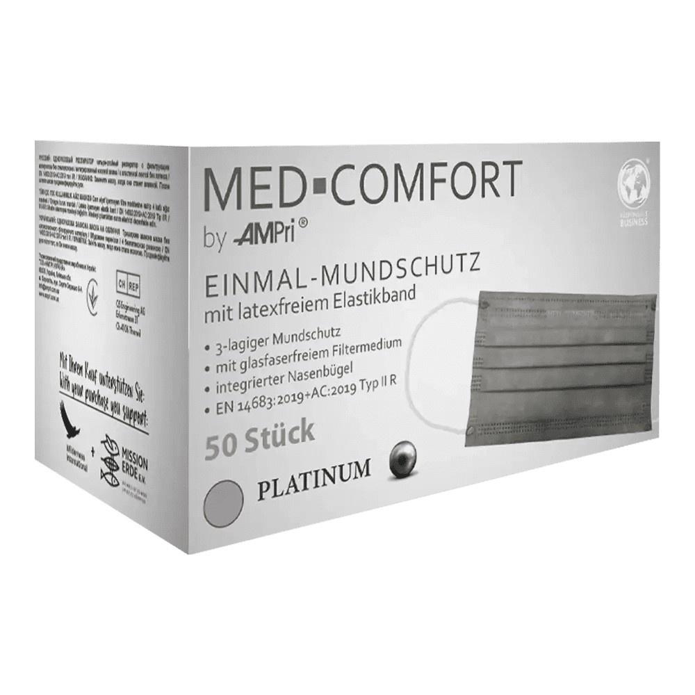 Bild von OP Maske, platinum, grau, Typ IIR, Med-Comfort