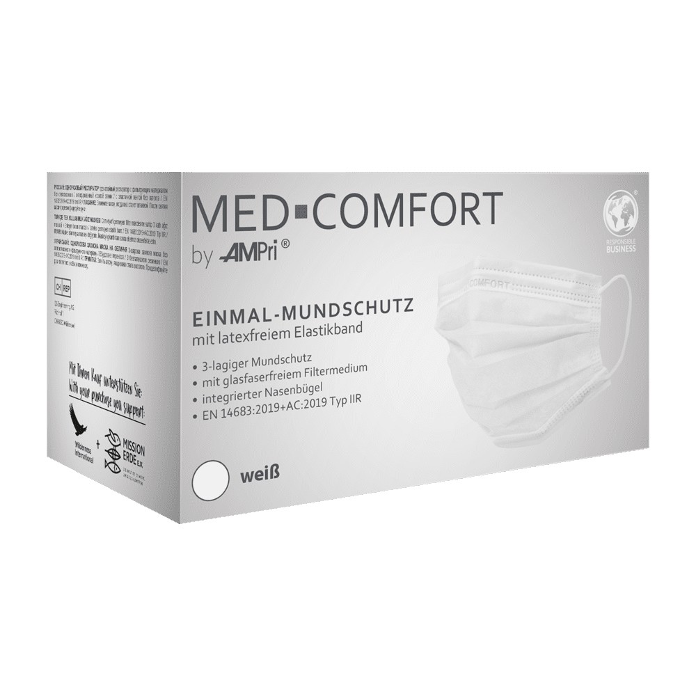 Bild von Med-Comfort OP-Maske Typ IIR — dreilagig, latexfrei