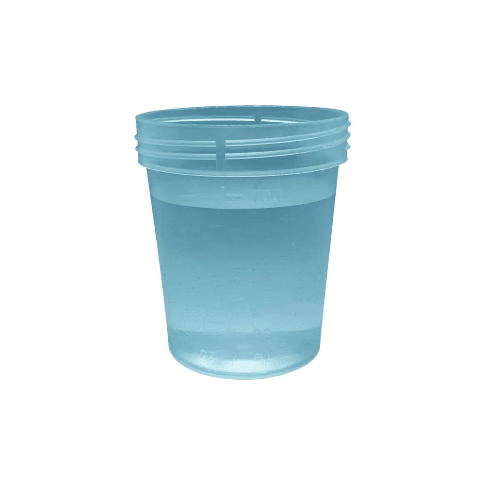 Bild von PP Urinsammelbehälter ohne Deckel, Schraubgewinde, 100 ml, Farbe transparent, milchig