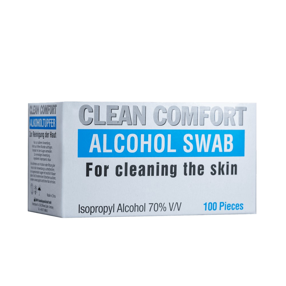 Bild von PP Viskose Alkoholtupfer, weiß, 6,5 x 3 cm - gefaltet auf 3,2 x 3 cm, Clean-Comfort