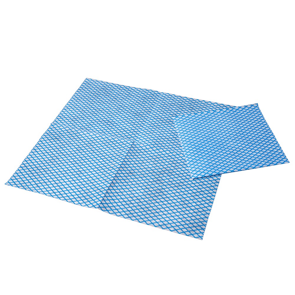 Bild von PP Vlies Einweg Pflegetuch, Farbe blau, weiß, 30 x 33 cm, Eco-Plus