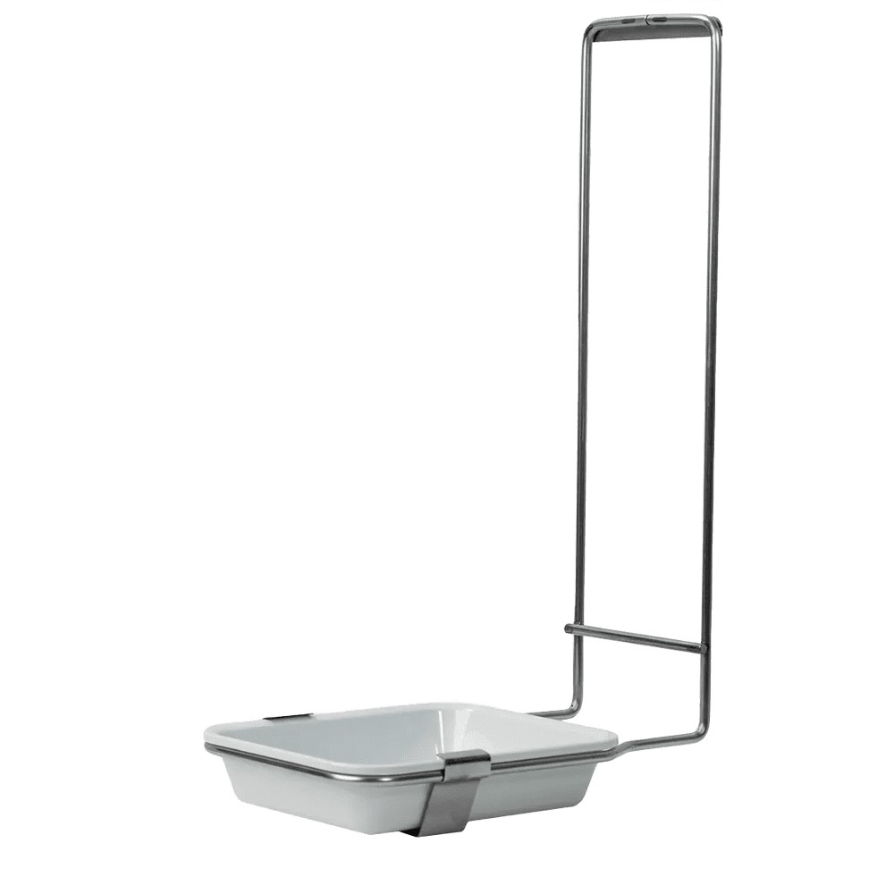 Bild von Schalenhalter aus Edelstahl, für alle 1000 ml Desinfektions- und Seifenspender mit herausnehmbarer Schale aus Kunststoff als Zubehör für Wandspender kaufen.