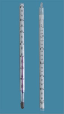 Bild von Thermometer/Allgebrauchsthermometer, rote Spezialfüllung, - 10 bis + 100°C, 260mm