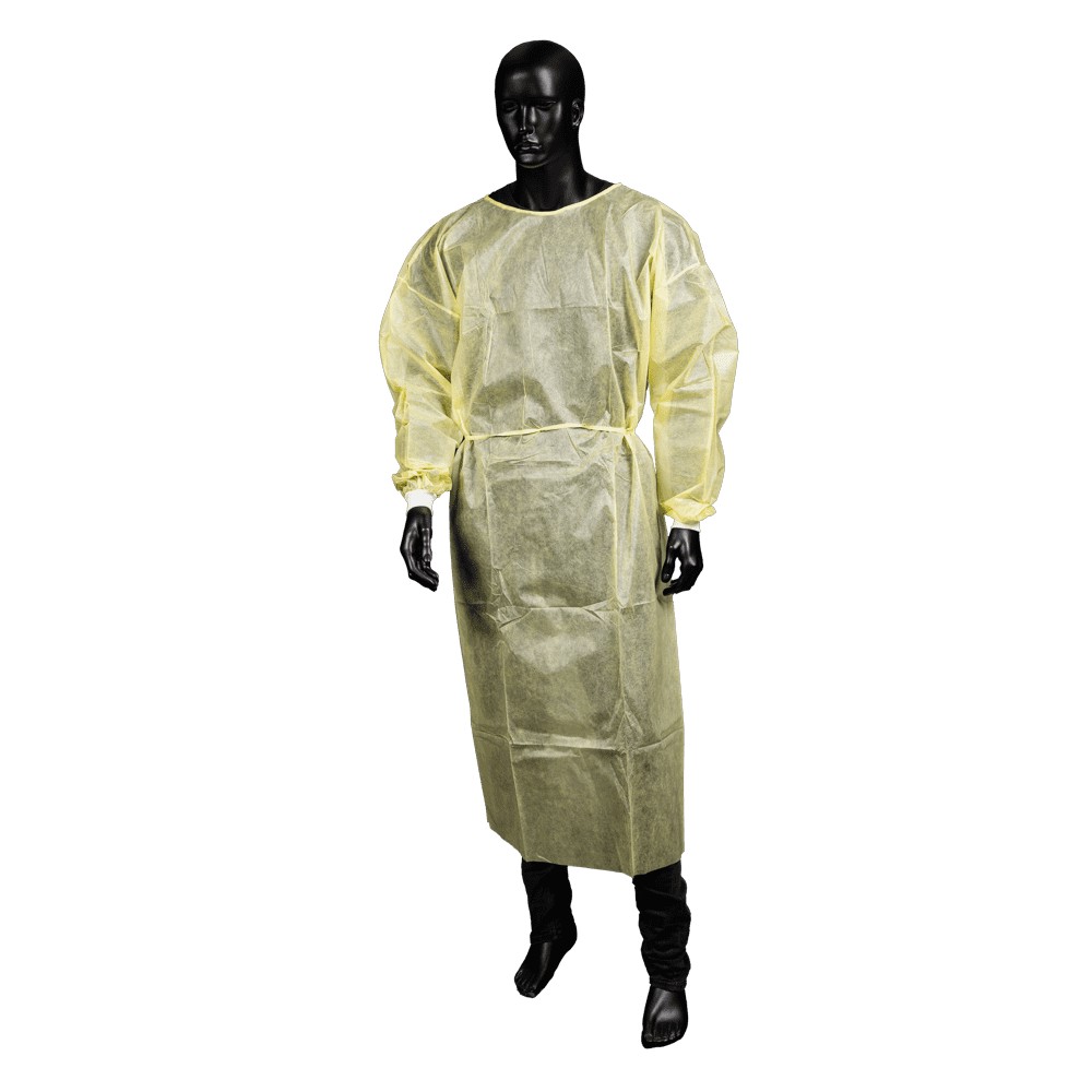 Bild von Vlieskittel mit PE-Beschichtung, Größe L, XL, Farbe gelb, Vlies, Med-Comfort