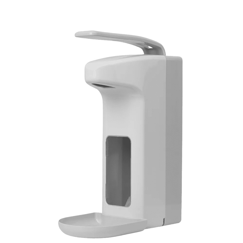 Bild von Wandspender für 500 ml flüssige Seifen und Desinfektionsmittel, Farbe weiß, grau, 320 x 120 x 230 mm