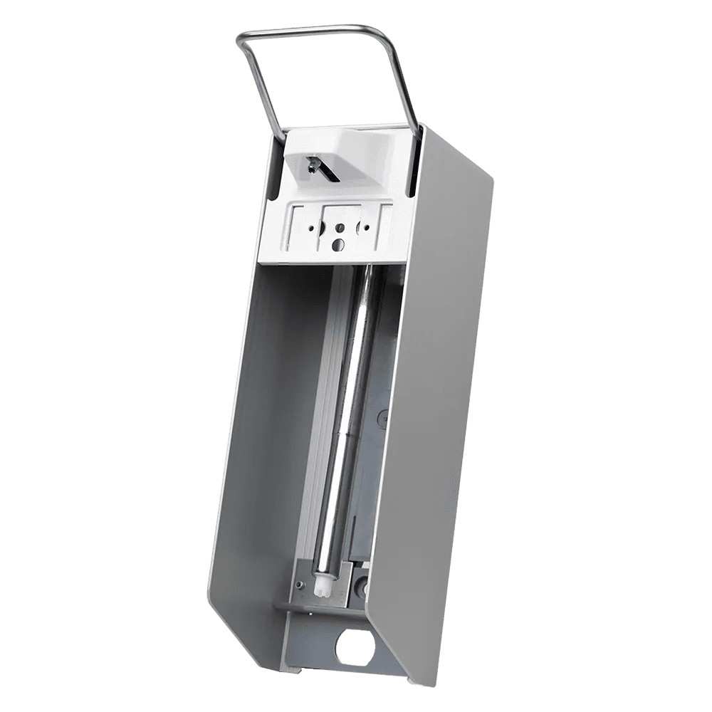 Bild von Wandspender für 1000 ml Desinfektionsmittel und Flüssigseifen, 320 x 94 x 160 mm, kurzer Hebel