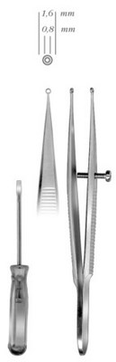 Bild von Fasspinzette f, Gewebe u, Tumore, rostfreier Stahl, 90mm, Ring-Ø 4,8mm