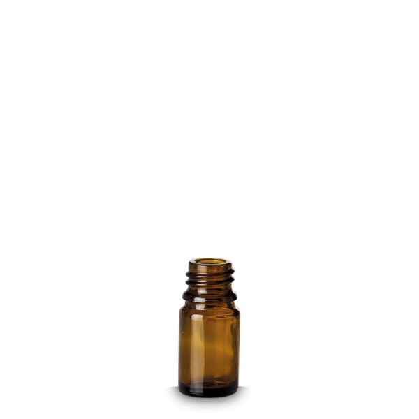 Bild von 5 ml Braunglas-Tropfflasche, rund, Gewinde GL18