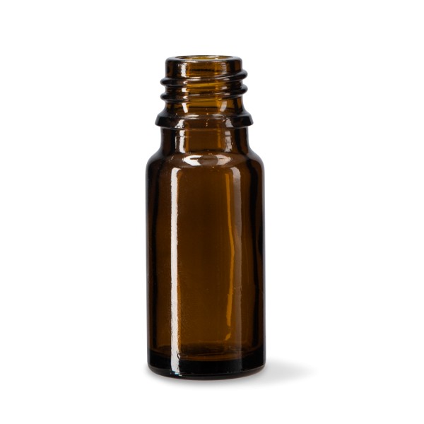 Bild von 10 ml Braunglas-Tropfflasche, rund, Gewinde GL18