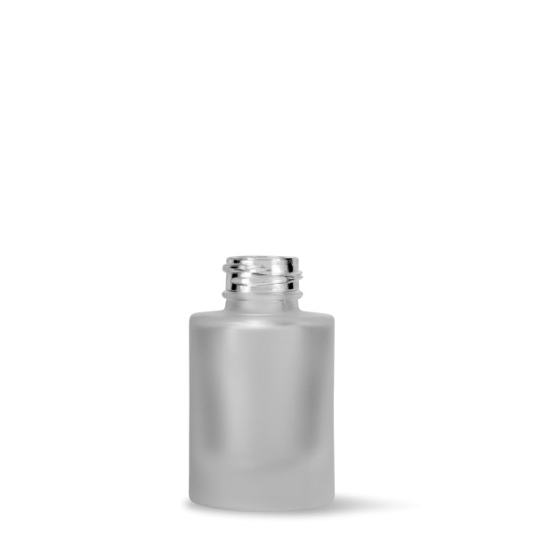 Bild von 10 ml Glas-Tropfflasche, klar mattiert, rund — Gewinde 18/410