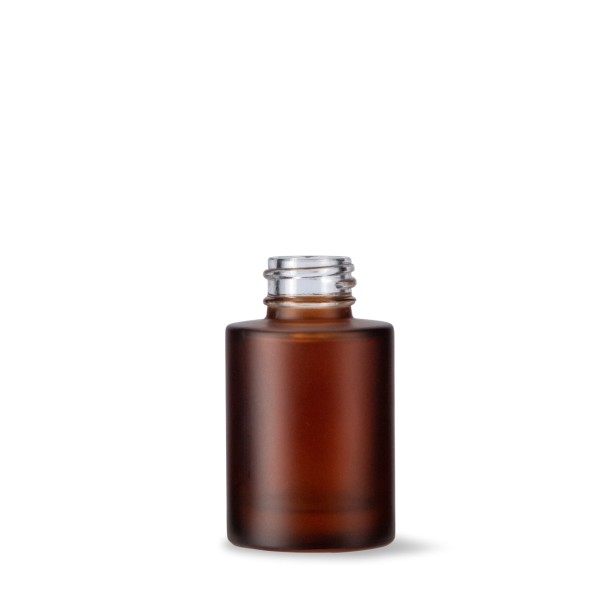 Bild von 10 ml Glas-Tropfflasche, braun-matt, rund, Gewinde 18/410