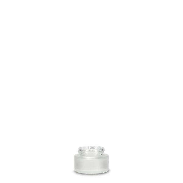 Bild von Glastiegel 15 ml – klares, mattiertes Glas, GL 47, rund