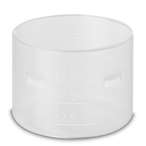 subolab. Messbecher 15 ml PP natur zylindrisch – gravierte Skalierung