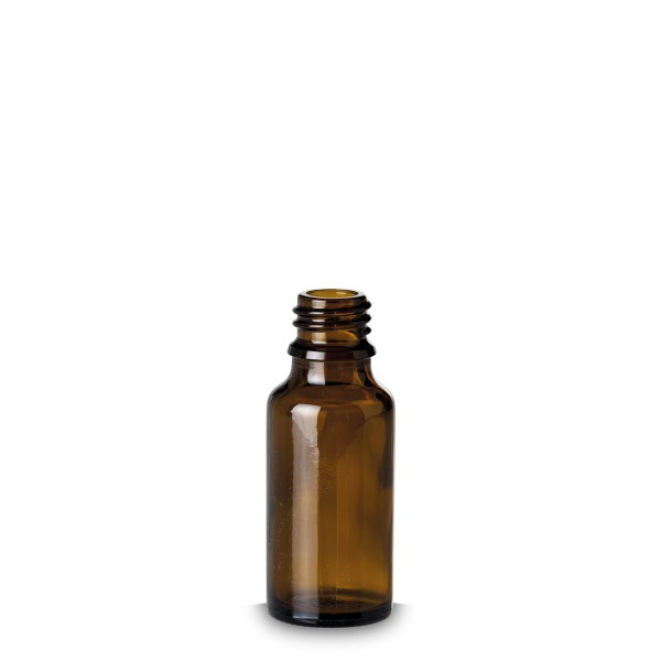 Bild von 20 ml Braunglas-Tropfflasche, rund, Gewinde GL 18