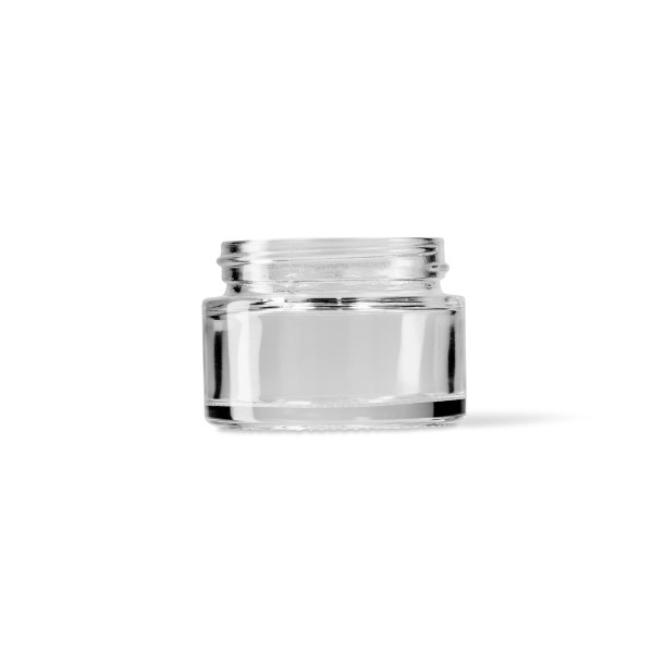 Bild von Glastiegel 30 ml, klar & rund — Gewinde GL 46