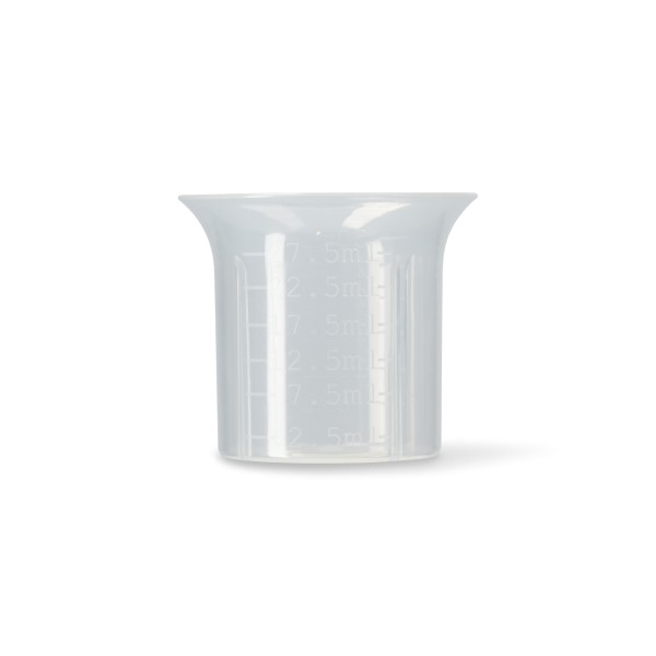 Bild von Konischer Messbecher 30 ml, PP natur mit graduierter Überkappe